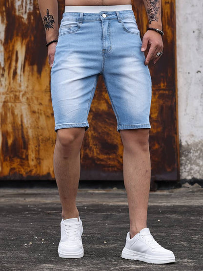 James - Slim-fit zomerjeanshort