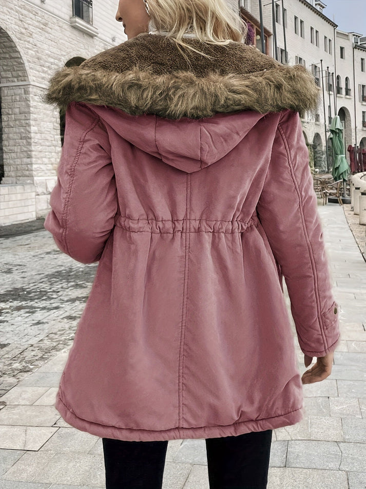 Emma - Fleece Parka-Winterjas Met Vegan Bont Voor Dames