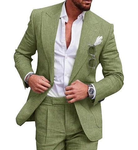 Federico - Heren 2-delig linnen blazer en broek set