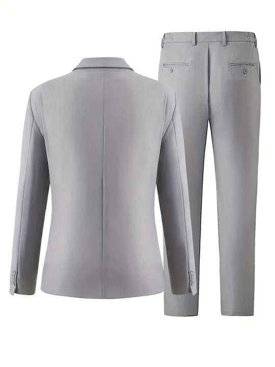 Evert - Lichte business-stijl, slanke pasvorm formele blazer en pantalon