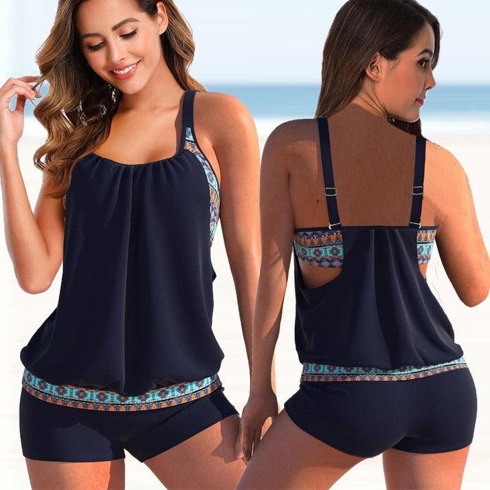 Luciana - Zomer twee-kleurige tankini set