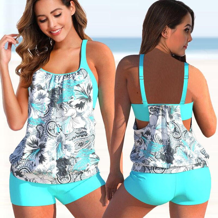 Luciana - Zomer twee-kleurige tankini set