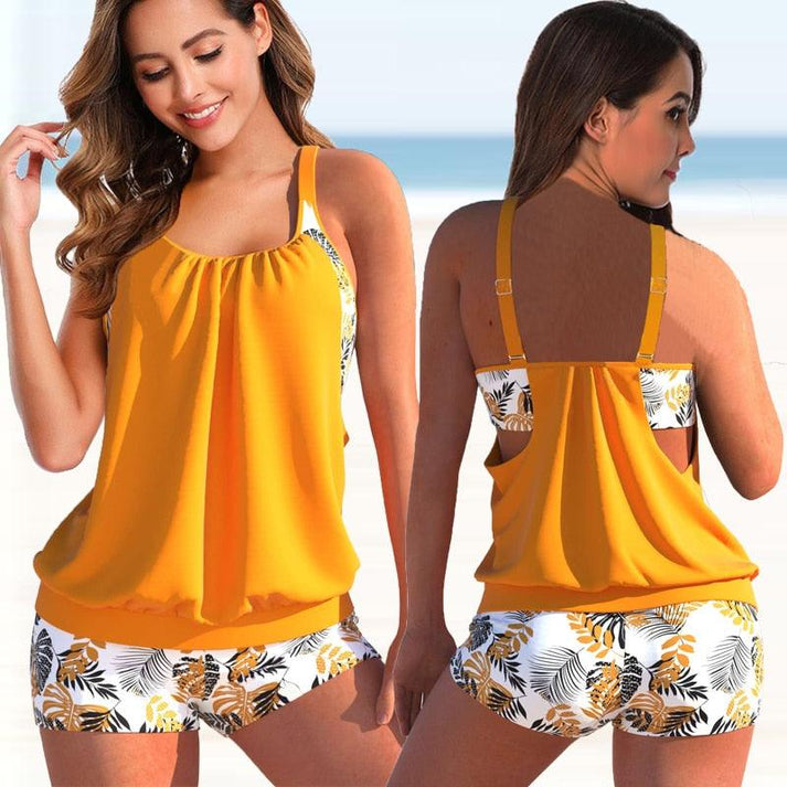 Luciana - Zomer twee-kleurige tankini set