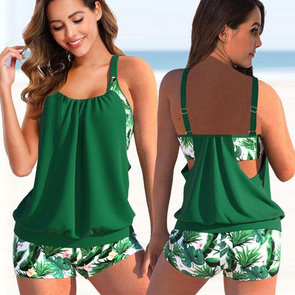 Luciana - Zomer twee-kleurige tankini set