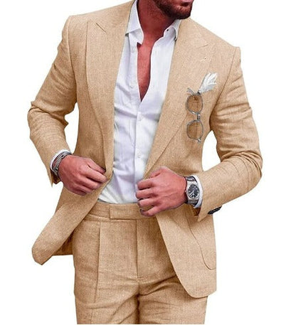 Federico - Heren 2-delig linnen blazer en broek set