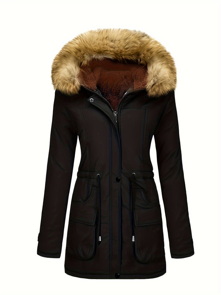 Beatrice - Fleece Parka-Winterjas Met Vegan Bont Voor Dames