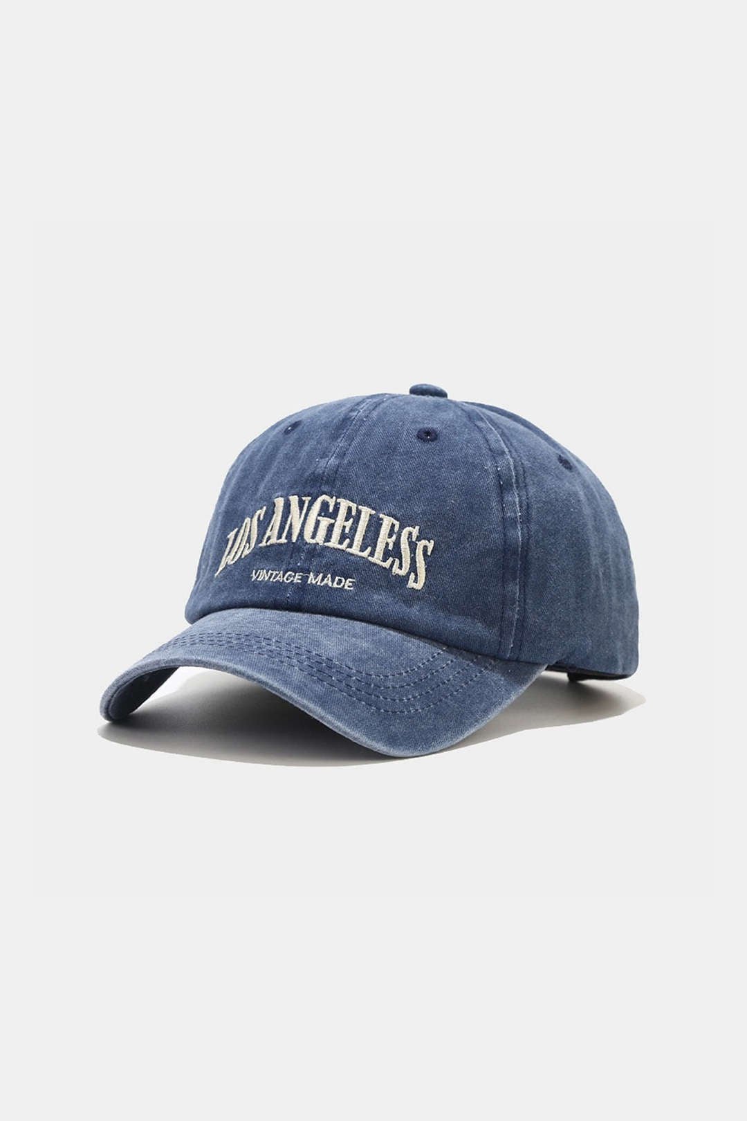 Allegra - Denim baseball cap met briefopdruk