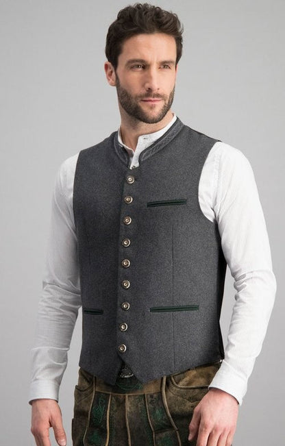 Leonardo -  Elegant traditioneel herengilet in grijs