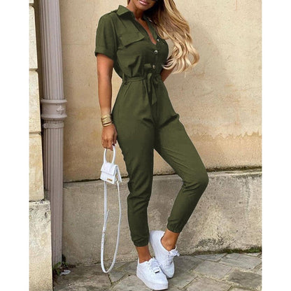 Sienna - Elegante jumpsuit met bindceintuur