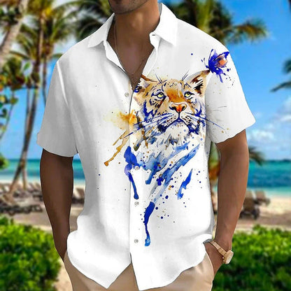 Conrad - Hawaii shirt met korte mouwen voor heren