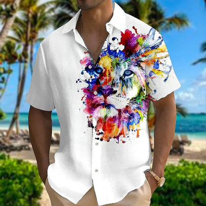 Conrad - Hawaii shirt met korte mouwen voor heren