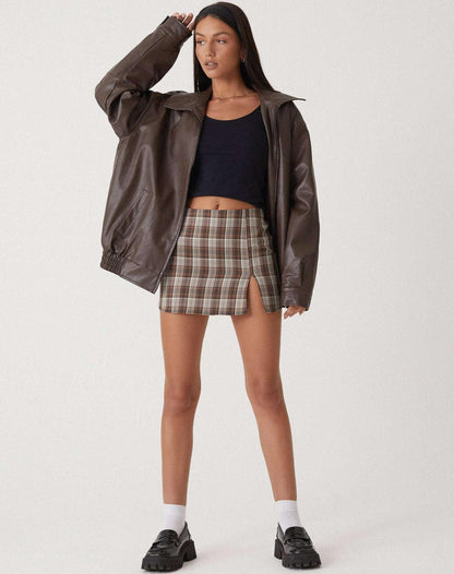 Bria  - Dames oversized los leren jack