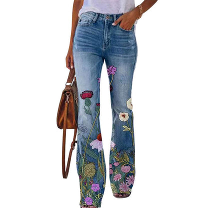 Veerle - Flare-jeans met 4 knopen