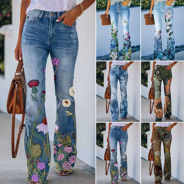 Veerle - Flare-jeans met 4 knopen