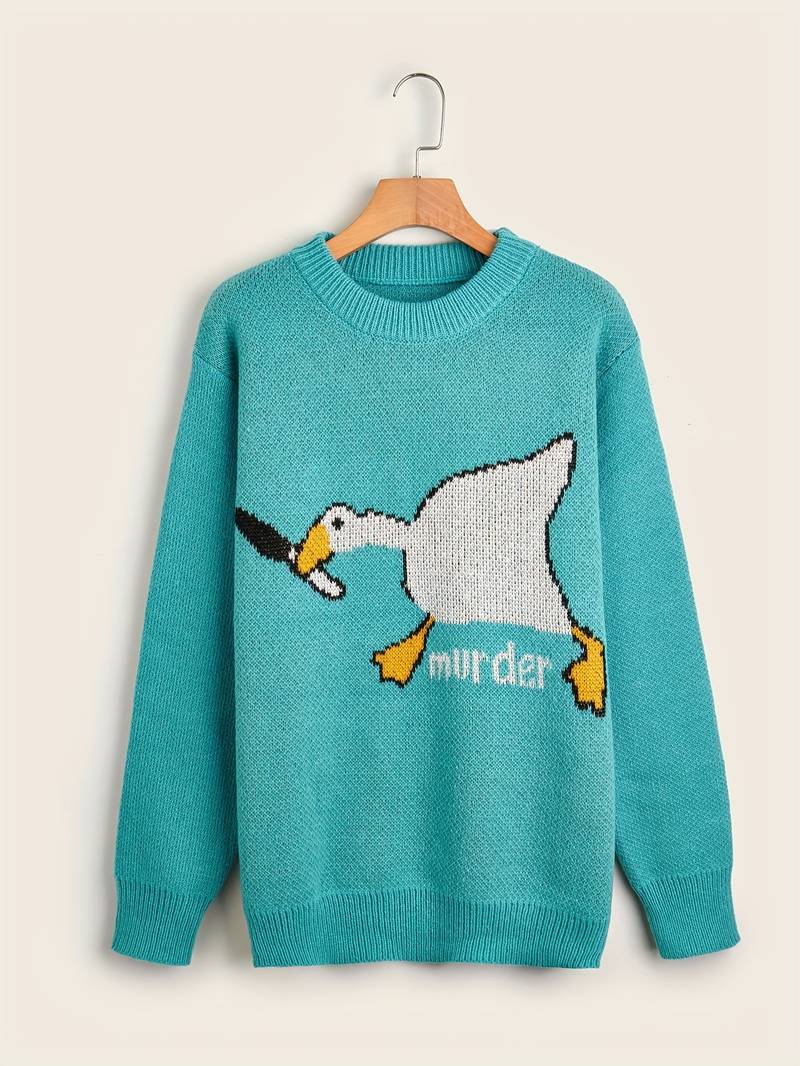 Boy - Sweater met eend in cartoon voor heren