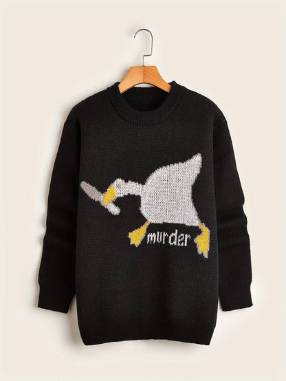 Boy - Sweater met eend in cartoon voor heren