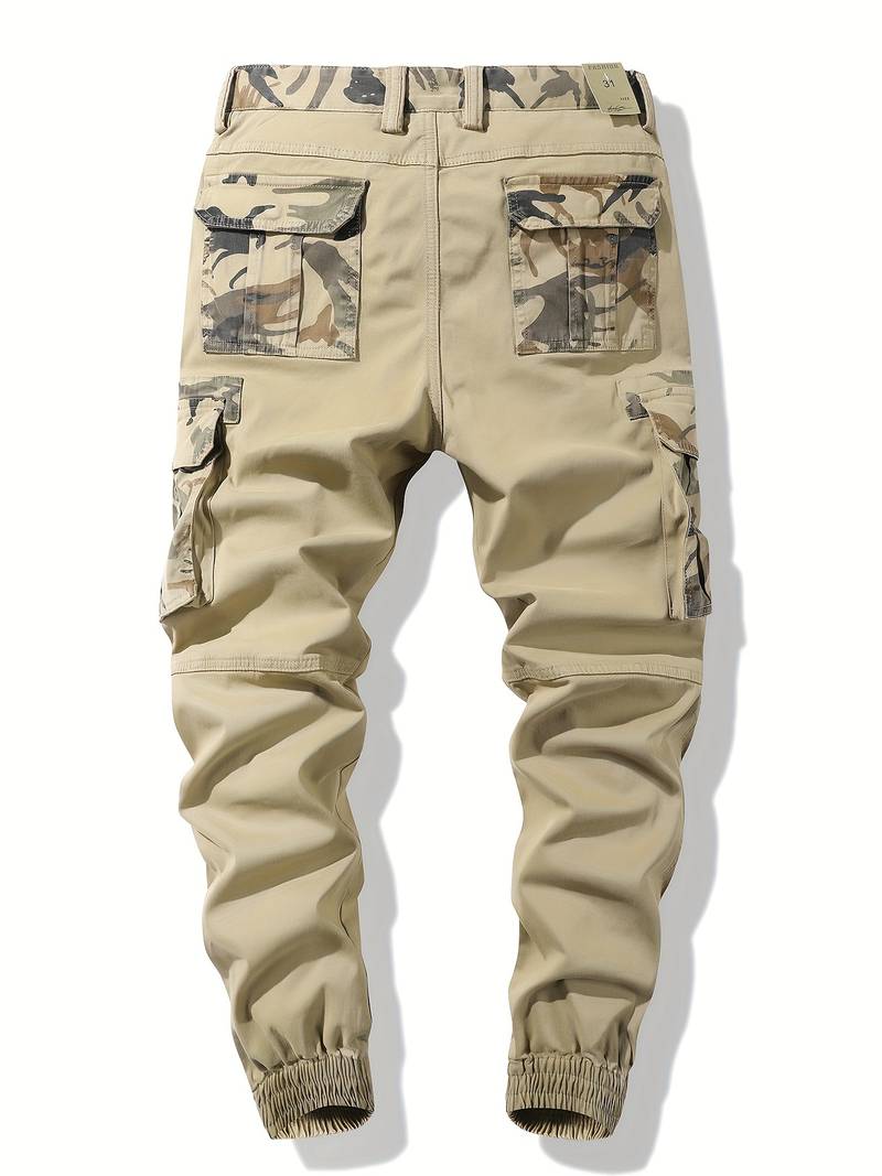 Quinten - Stijlvolle vintage cargo broek met camouflagepatroon