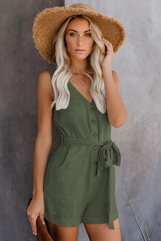 Hadewych - Jumpsuit met knoopsluiting vooraan