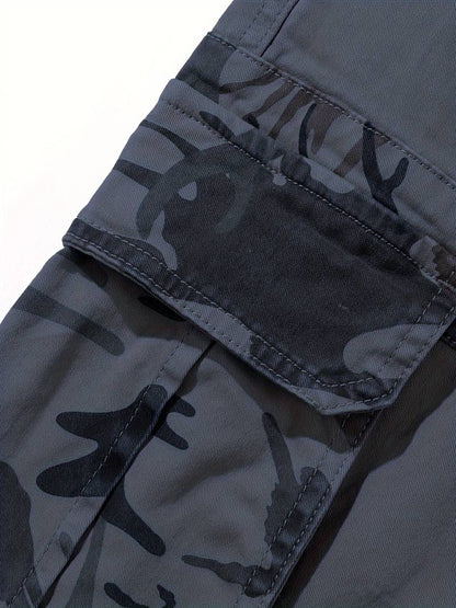 Quinten - Stijlvolle vintage cargo broek met camouflagepatroon