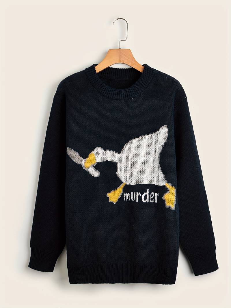 Boy - Sweater met eend in cartoon voor heren