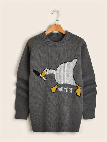 Boy - Sweater met eend in cartoon voor heren