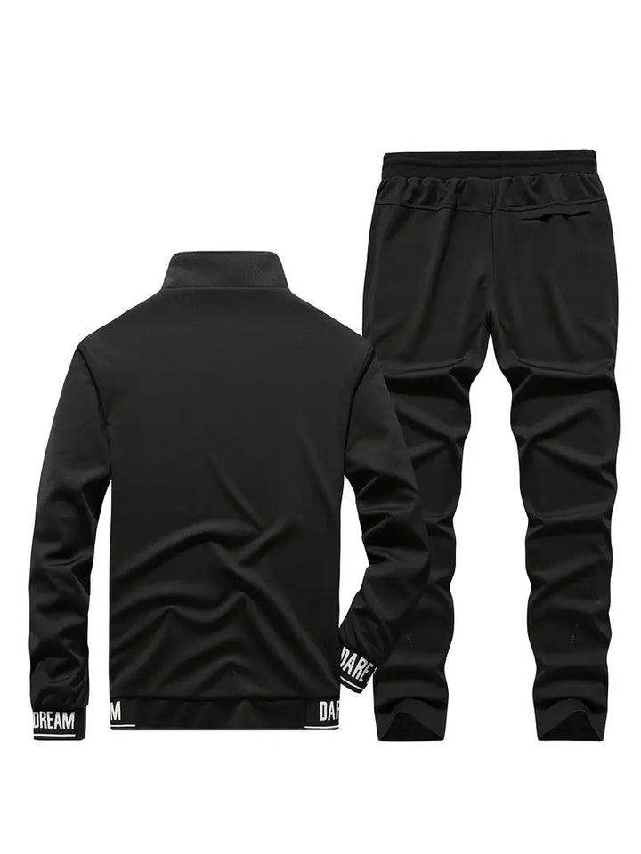 Ward - Casual sportset met jas met rits en joggingbroek met trekkoord