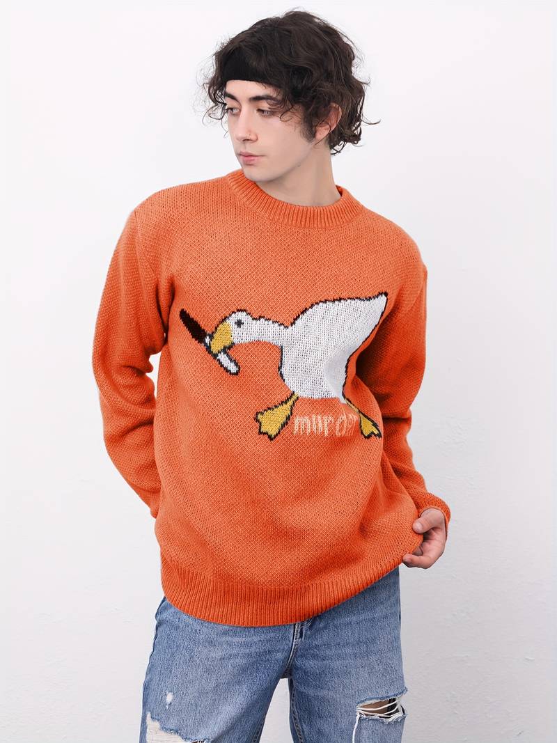 Boy - Sweater met eend in cartoon voor heren