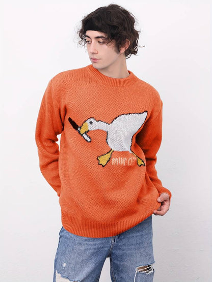 Boy - Sweater met eend in cartoon voor heren