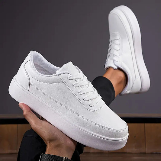 Boaz - Eenvoudige witte sneakers voor heren