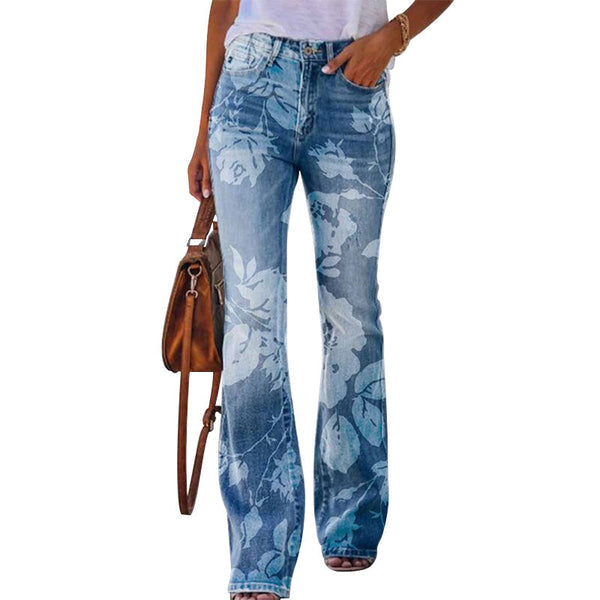 Veerle - Flare-jeans met 4 knopen