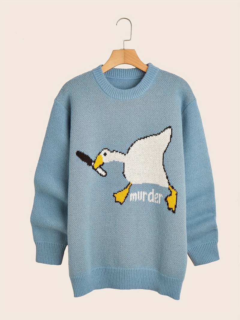 Boy - Sweater met eend in cartoon voor heren