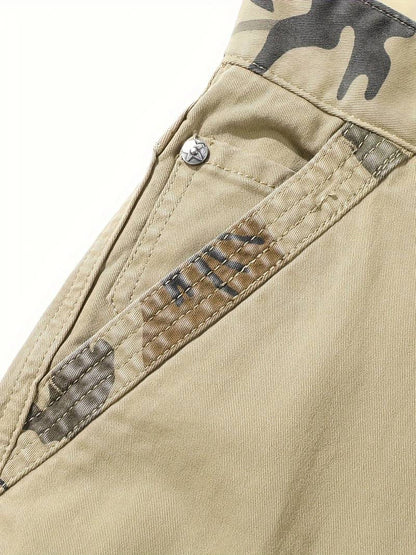 Quinten - Stijlvolle vintage cargo broek met camouflagepatroon