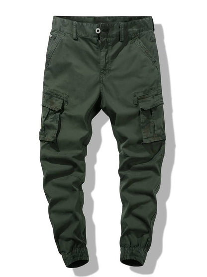 Quinten - Stijlvolle vintage cargo broek met camouflagepatroon