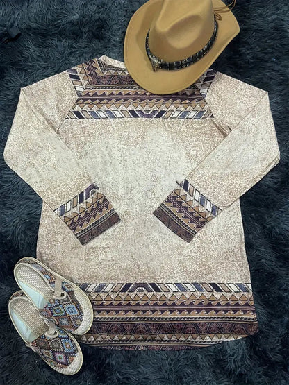 Ellen - Vintage boho-stijl shirt