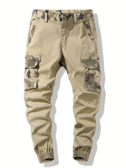 Quinten - Stijlvolle vintage cargo broek met camouflagepatroon