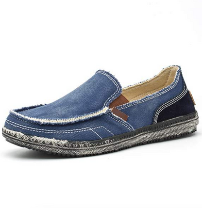 Cian - Loafers voor heren met verwassen jeansmotief