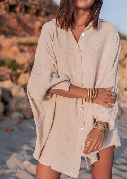 Naj - Gekleurde linnen blouse voor de zomer