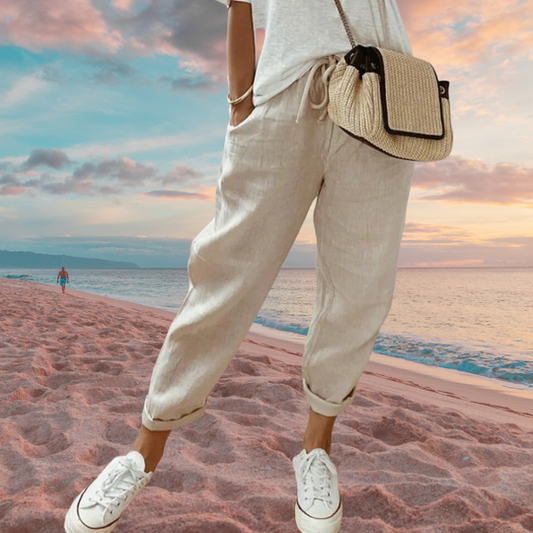 Sanne - Casual en stijlvolle linnen broek