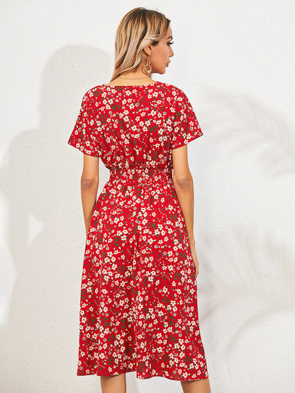 Dina - Elegante zomerjurk met bloemenprint