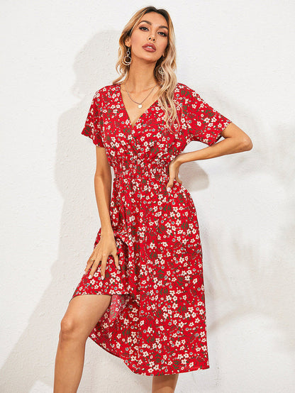 Dina - Elegante zomerjurk met bloemenprint