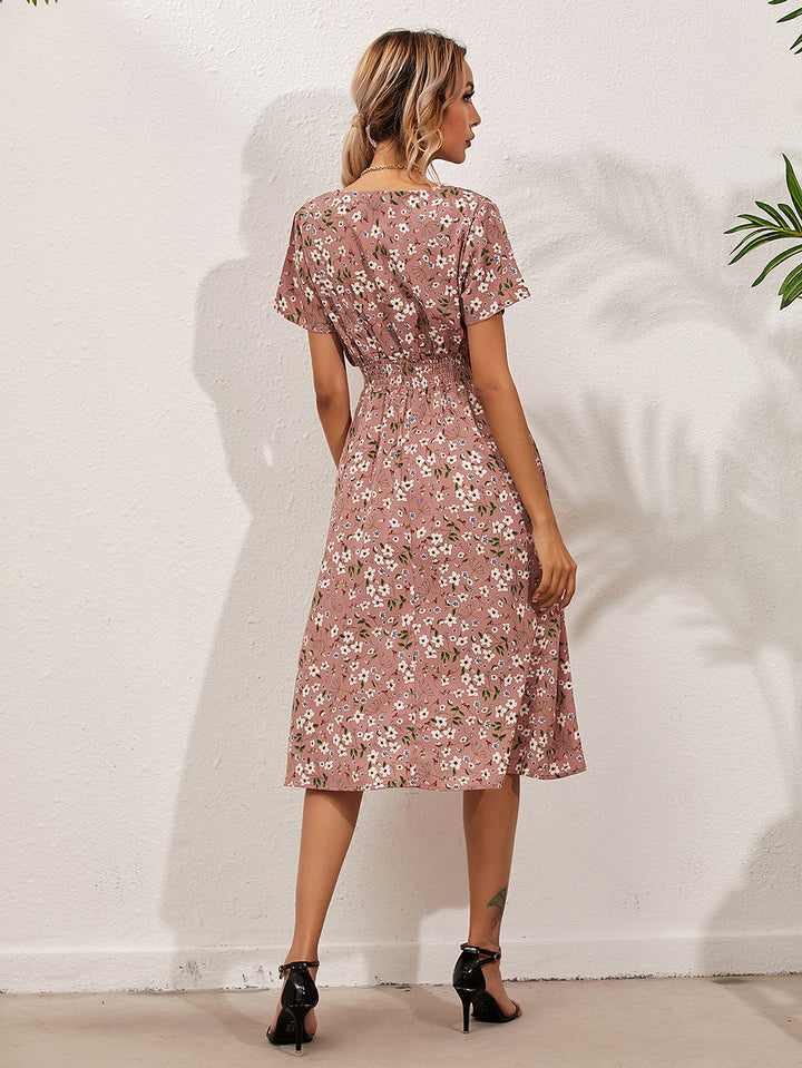 Dina - Elegante zomerjurk met bloemenprint