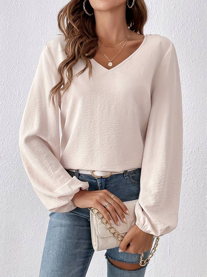 Ula -  Elegante blouse met pofmouwen