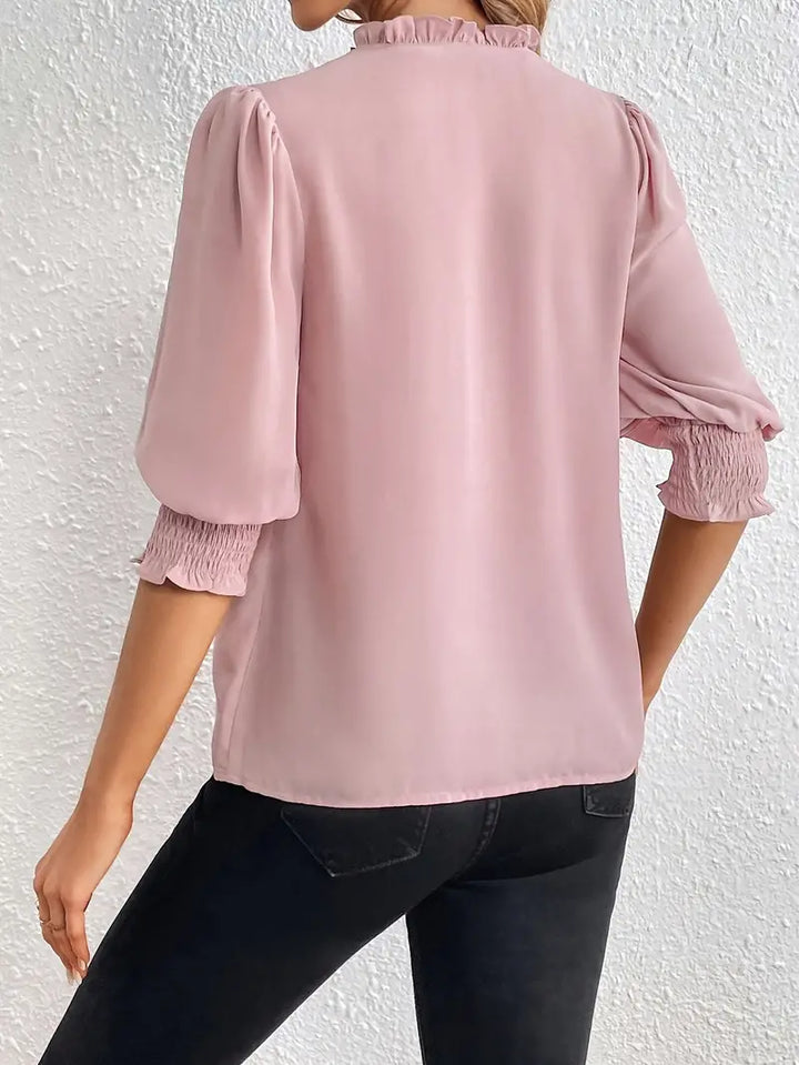 Lien - Elegante blouse met halve mouwen