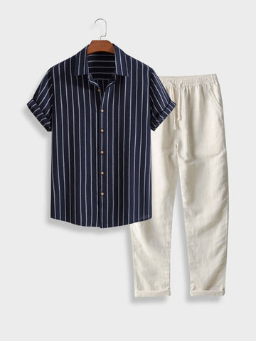 Anton - Comfortabele zomerset voor mannen [shirt + broek]