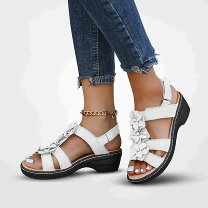 Evey - Bloemen Platform Sandalen