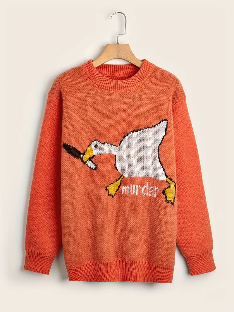 Boy - Sweater met eend in cartoon voor heren