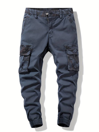 Quinten - Stijlvolle vintage cargo broek met camouflagepatroon