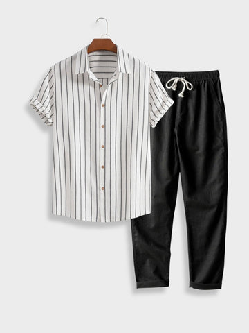 Anton - Comfortabele zomerset voor mannen [shirt + broek]